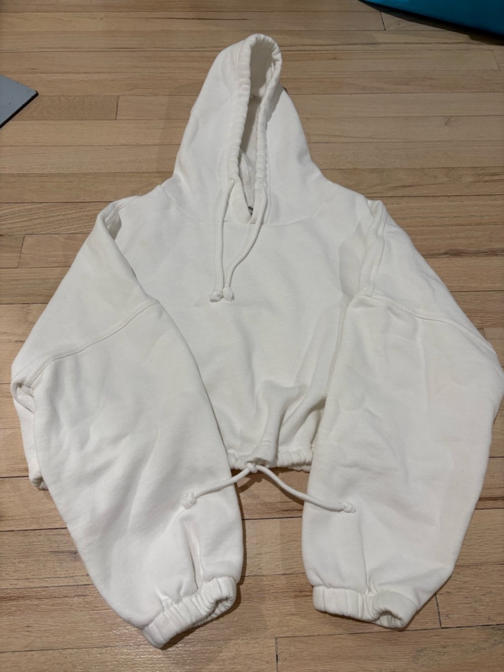 Topshop Cream Fleece Hoodie